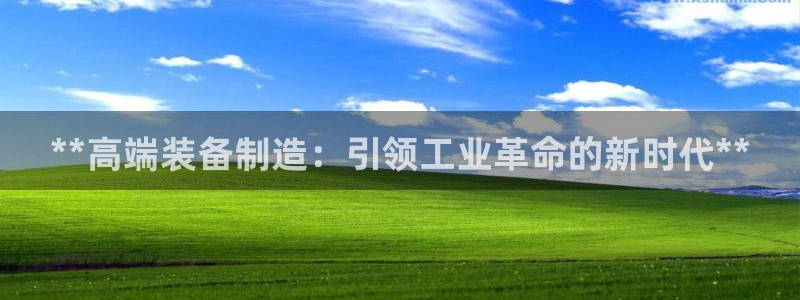 彩神可以提现吗：**高端装备制造：引领工业革命的新时代**