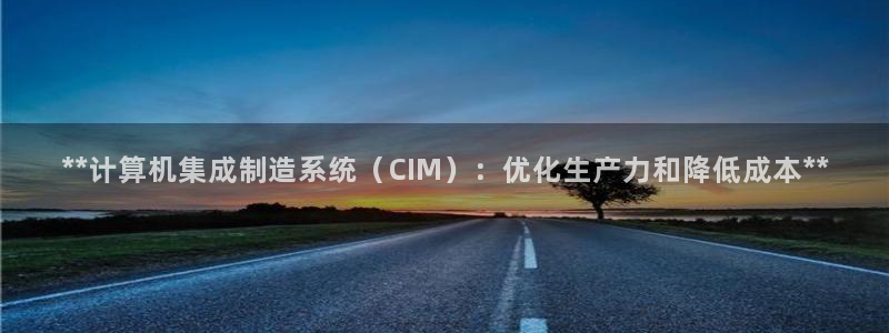 彩神ix官网：**计算机集成制造系统（CIM）：优化生产力和