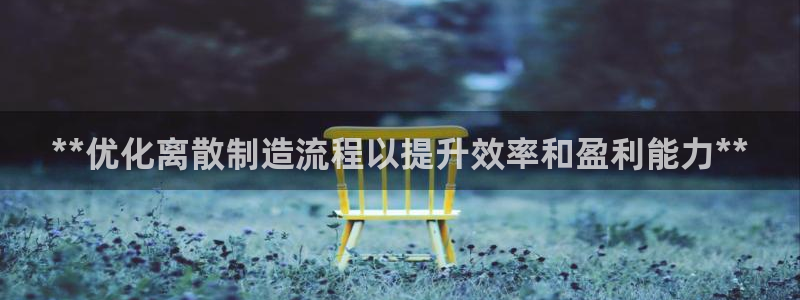 彩神大发云：**优化离散制造流程以提升效率和盈利能力**