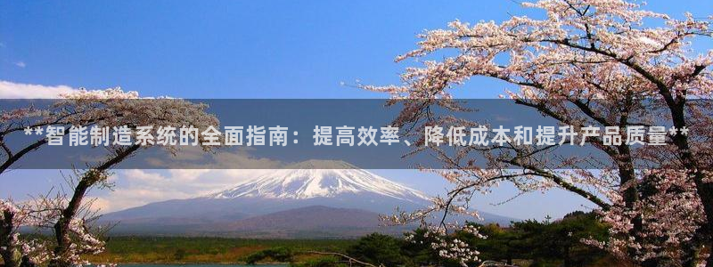 彩神v1官网：**智能制造系统的全面指南：提高效率、降低成本和提升产品质量**