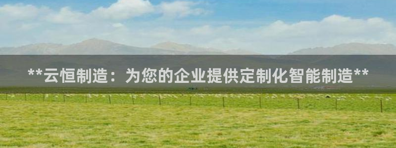 彩神app能挣到钱吗：**云恒制造：为您的企业提供定制化智能制造**