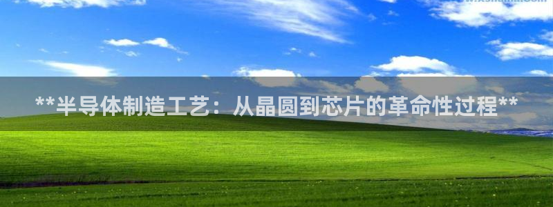 所有彩神购买首页中心：**半导体制造工艺：从晶圆到芯片的革命性过程**