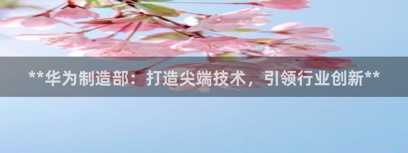 彩神旗下有哪些平台可以看：**华为制造部：打造尖端技术，引领行业创新**