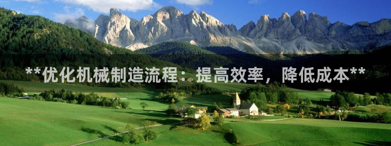 彩神vll官网在线登录：**优化机械制造流程：提高效率，降低成本**