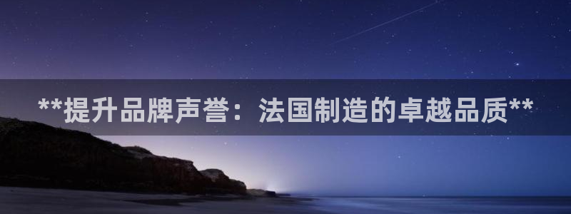 彩神v8是一个什么平台：**提升品牌声誉：法国制造的卓越品质**