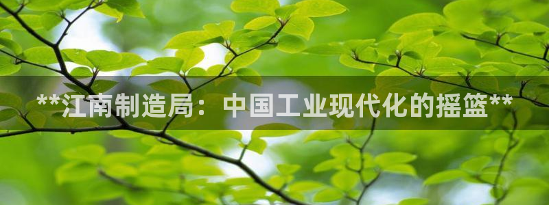 彩神购彩-购彩大厅入口：**江南制造局：中国工业现代化的摇篮