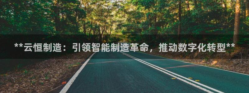 彩神vlll游戏特色：**云恒制造：引领智能制造革命，推动数字化转型**