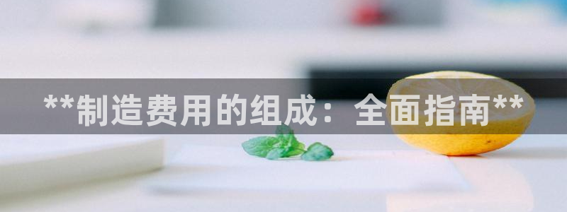 彩神8官网版是正规的吗：**制造费用的组成：全面指南**